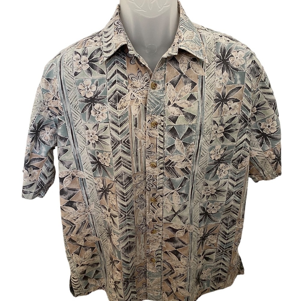 COOKE STREET Reverse Print Aloha Hawaiian Floral Shirt Men M Medium